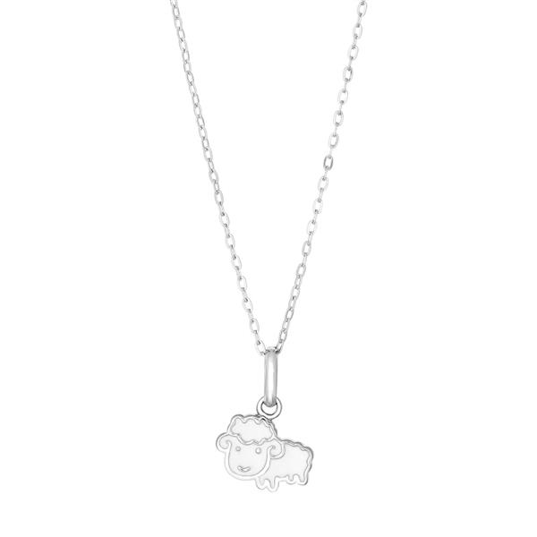 Rhod. sølvvedhæng får inkl. kæde, fra Noa Kids