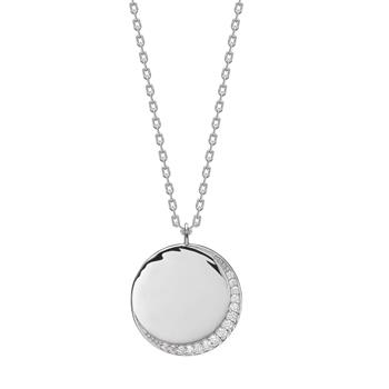 Rhd. sølv halskæde rund SARANOR, fra Joanli Nor