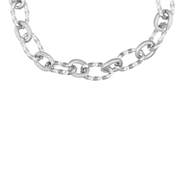 Halskæde i stål Chunky, fra Blicher Fuglsang