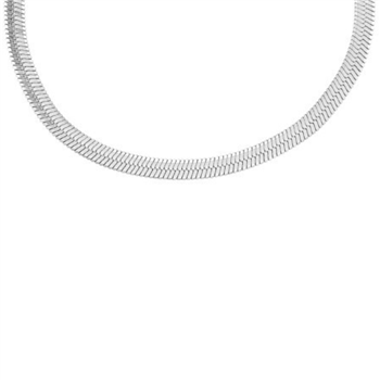 Bred slangehalskæde i stål, fra Blicher Fuglsang