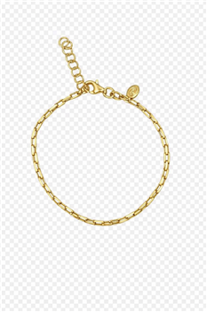 Armbånd sølv forgyldt anker firkant, fra L&G