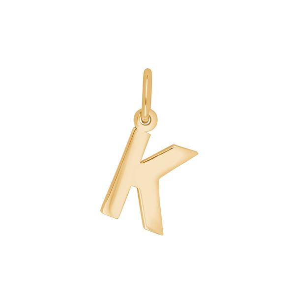 Forg. sølvvedhæng bogstav - K , fra Siersbøl