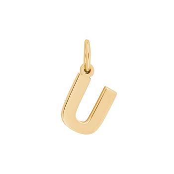 Forg. sølvvedhæng bogstav - U , fra Siersbøl