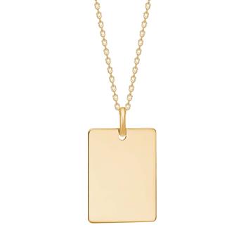 8kt. vedhæng plade 15x20mm, fra Siersbøl