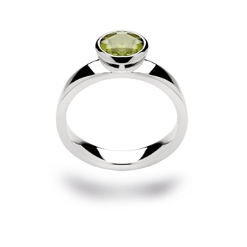 925/- Ring, rho. blank, peridot 1.30ct, fra Bastian Inverun