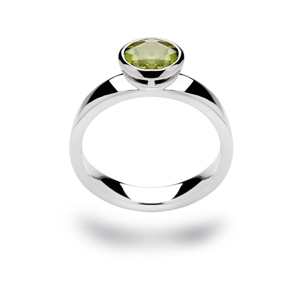 925/- Ring, rho. blank, peridot 1.30ct, fra Bastian Inverun