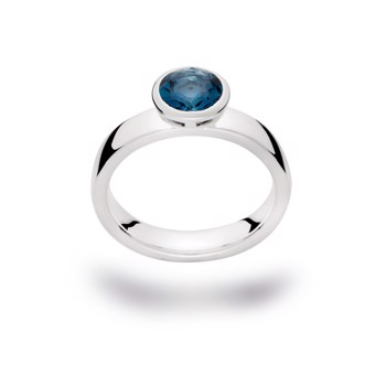 925/- Ring blank, Topaz London Blue 1.62ct, fra Bastian Inverun