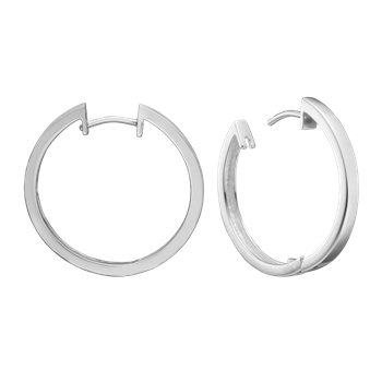 RHOD. SØLV CREOL 28,5 MM, TRÅD 3MM M/KLA, fra Aagaard