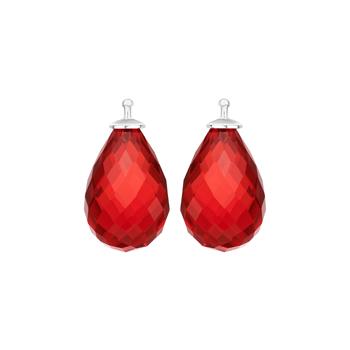 Glas facetteret farve20 m/rh sølv - par, fra Heinzendorff