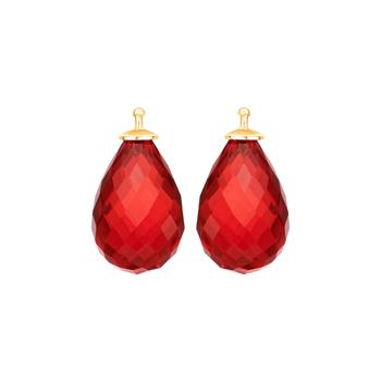 Glas facetteret farve20 m/fg sølv - par, fra Heinzendorff