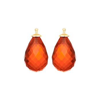 Glas facetteret farve68 m/fg sølv - par, fra Heinzendorff