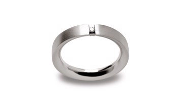 925/- Ring mat, brillant 0,02ct W-SI, fra Bastian Inverun