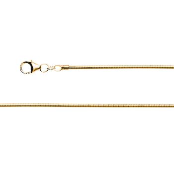 925/- Omega kæde Tonda karabin, fg 1,6 mm 45cm, fra Bastian Inverun