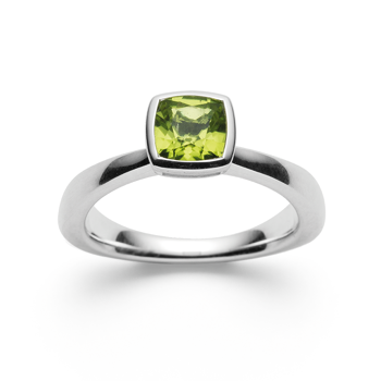 925/- ring blank, peridot 1,03ct, fra Bastian Inverun