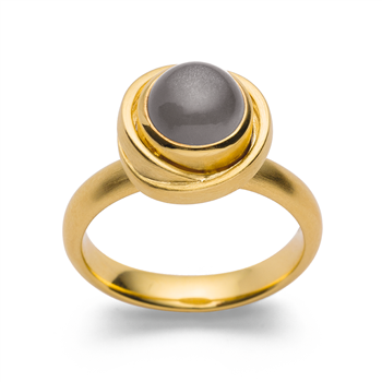 925/- Ring, mat fg, månesten 2,31ct, fra Bastian Inverun