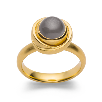 925/- Ring, mat fg, månesten 2,31ct, fra Bastian Inverun