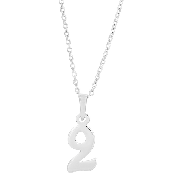 SIERSBØL sølv rhod. vedhæng 2  inkl. kæde, fra Siersbøl