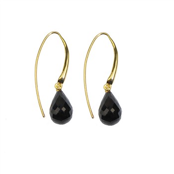 Øreringe - Forgyldt med Spinel 12x8mm Forgyldt pr.par, fra San - Links of Joy