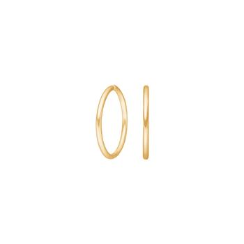 Forgyldt sølv creol 16mm udvendigt, fra Siersbøl