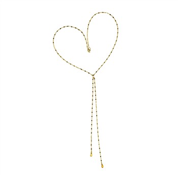 14kt halskæde m.Citrin 40cm, fra San - Links of Joy