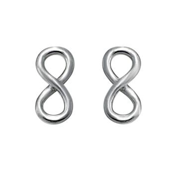 Rhod. sølvørestik ETERNITY52, uendelighedstegn, fra Nordahl