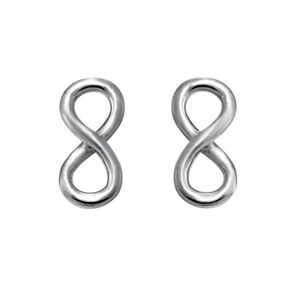 Rhod. sølvørestik ETERNITY52, uendelighedstegn, fra Nordahl