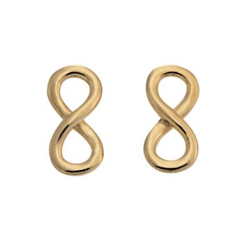 Forgyldt sølvørestik ETERNITY52, uendelighedstegn, fra Nordahl