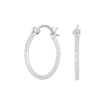 Rhod. sølvcreoler NICE52 1,6mm, fra Nordahl