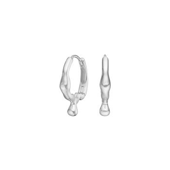 Rhd. sølv creoler FLUID52, fra Nordahl