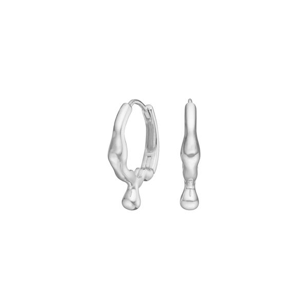 Rhd. sølv creoler FLUID52, fra Nordahl