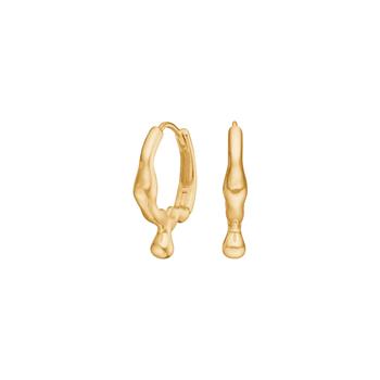 Forgyldt sølv creoler FLUID52, fra Nordahl