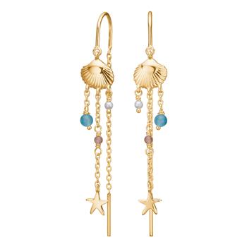 Forgyldt sølv ørehængere SEASIDE52, fra Nordahl