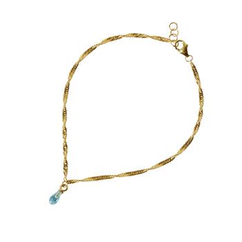 14kt armbånd med topas 16+1cm, fra San - Links of Joy