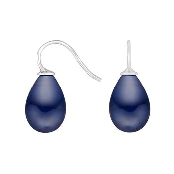 Rhod. sølvøreh. m/bøhmisk kvartsglas farve84, fra Heinzendorff