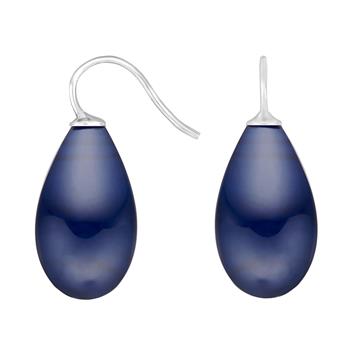 Rhod. sølvøreh. m/bøhmisk kvartsglas farve84, fra Heinzendorff