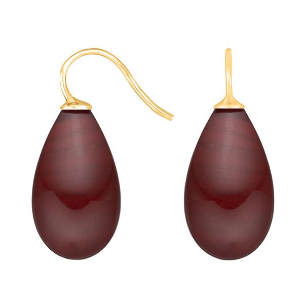 Forg. sølvøreh. m/bøhmisk kvartsglas farve84, fra Heinzendorff