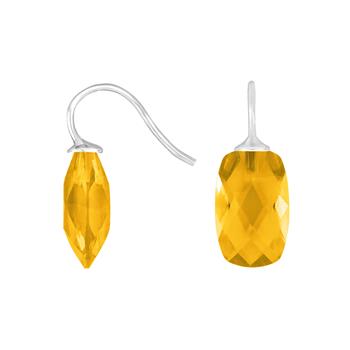 Rhod. sølvøreh. m/glas facetteret farve70, fra Heinzendorff