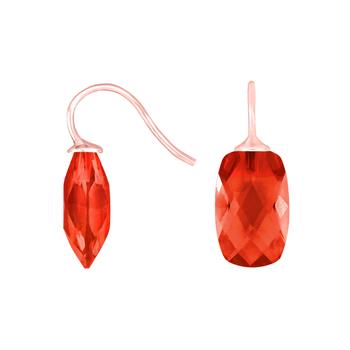 Rosaforg. sølvøreh. m/glas facetteret farve20, fra Heinzendorff