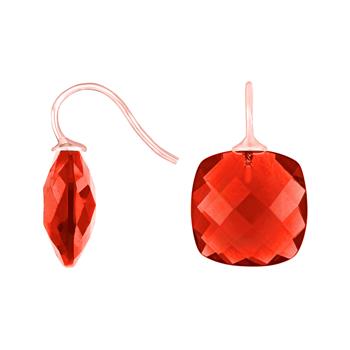 Rosaforg. sølvøreh. m/glas facetteret farve20, fra Heinzendorff