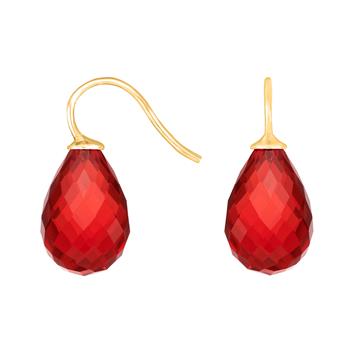 Forg. sølvøreh. m/glas facetteret farve20, fra Heinzendorff