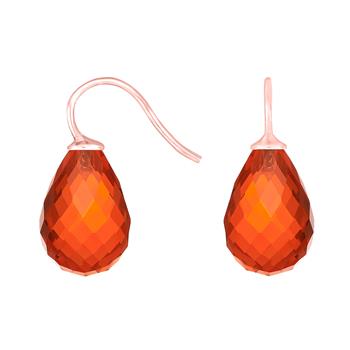 Rosaforg. sølvøreh. m/glas facetteret farve68, fra Heinzendorff