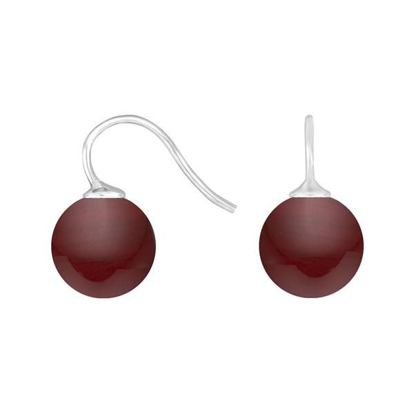 Rhod. sølvøreh. m/bøhmisk kvartsglas kugle 12mm, fra Heinzendorff