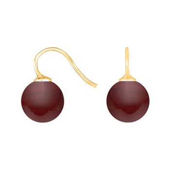 Forg. sølvøreh. m/bøhmisk kvartsglas kugle 12mm, fra Heinzendorff