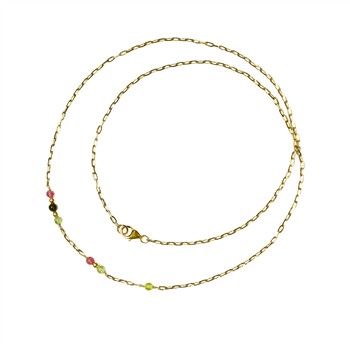 9kt armbånd & halskæde med Turmaliner 42cm, fra San - Links of Joy