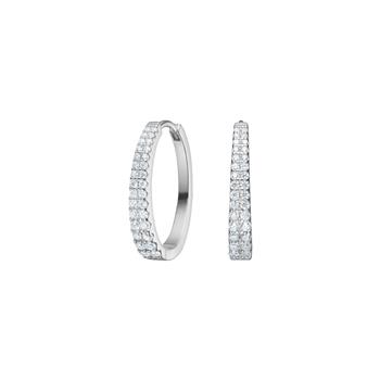 Rhd. sølv creoler small RUNANOR, fra Joanli Nor