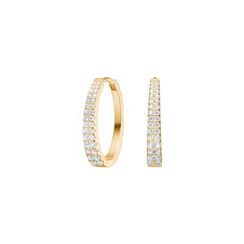 Forgyldt sølv creoler small RUNANOR, fra Joanli Nor