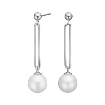 Rhd. sølv ørehængere PEARLY52, fra Nordahl