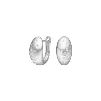 Rhd. sølv creoler RHEANOR, fra Joanli Nor