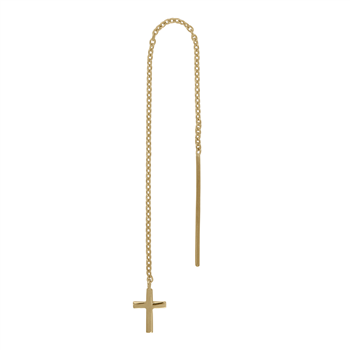 8kt. guldørekæde m/kors 1 stk., fra Siersbøl