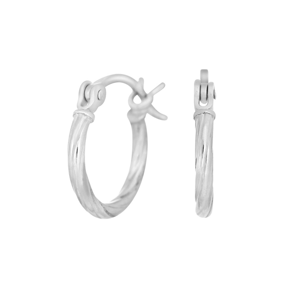 Rhodineret sølv creol 15mm TREND52 , fra Nordahl